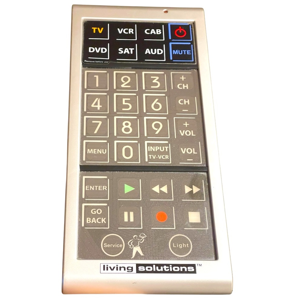 Living Solutions Colossal Jumbo Large Universal TV VCR DVD Remote Backlit 6-in-1